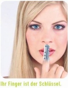 Finger-Schluessel für Fingerprint Finger-Schluessel für Fingerprint